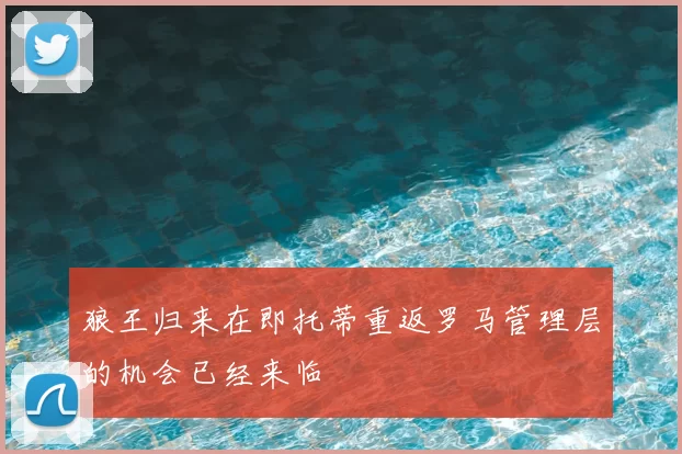 狼王归来在即托蒂重返罗马管理层的机会已经来临