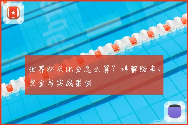 世界杯买比分怎么算?详解赔率、奖金与实战案例